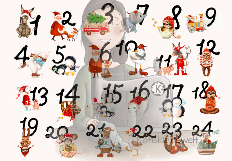 Bügelbild Adventskalender 2