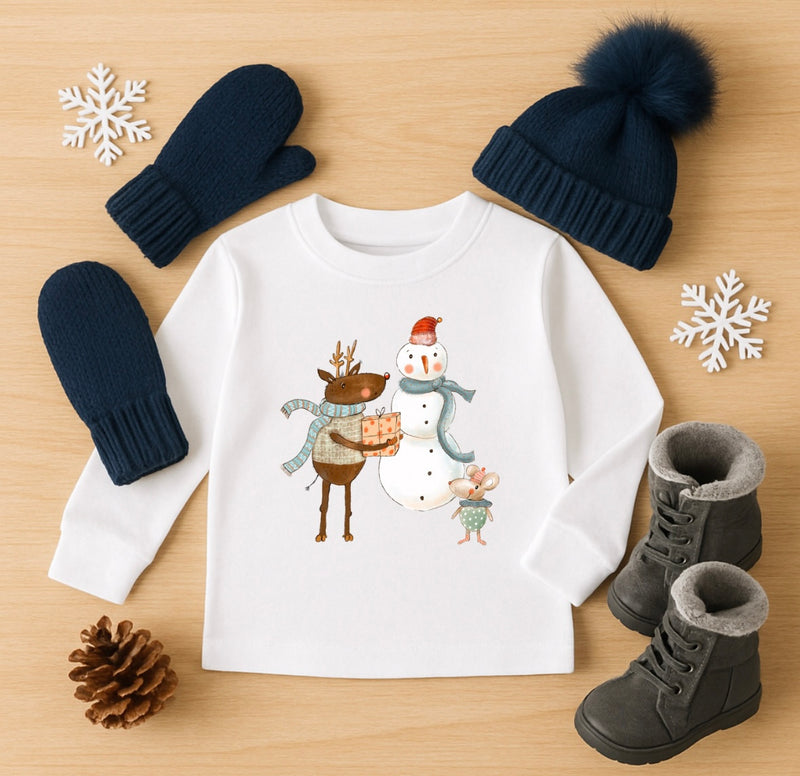 Bügelbild Nr. 473 Schneemann mit Freunden