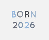 Bügelbild Nr. 2029 Born 2026 blau