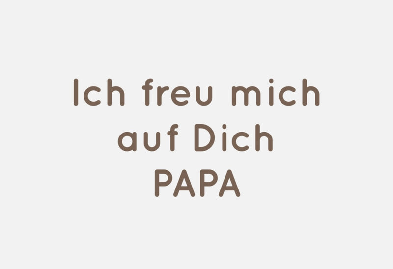 Bügelbild Nr. 2033 Ich freu mich auf Dich Papa