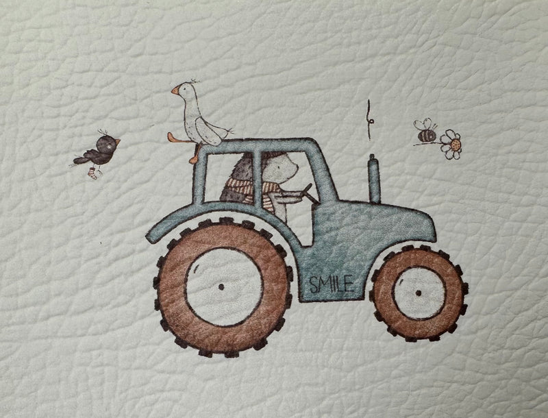Kunstleder Label Traktor