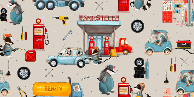 An der Tankstelle