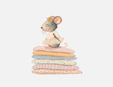 Bügelbild Nr. 31 Maus auf der Erbse