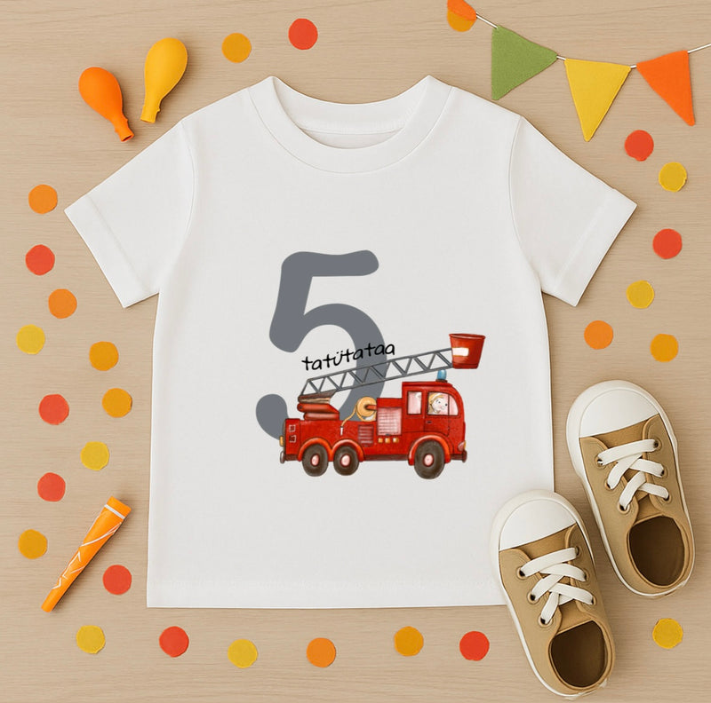 Bügelbild Nr. 479 5. Geburtstag Feuerwehr