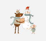Bügelbild Nr. 473 Schneemann mit Freunden