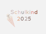 Bügelbild Nr. 2020 Schulkind 2025 rosa mit Schultüte