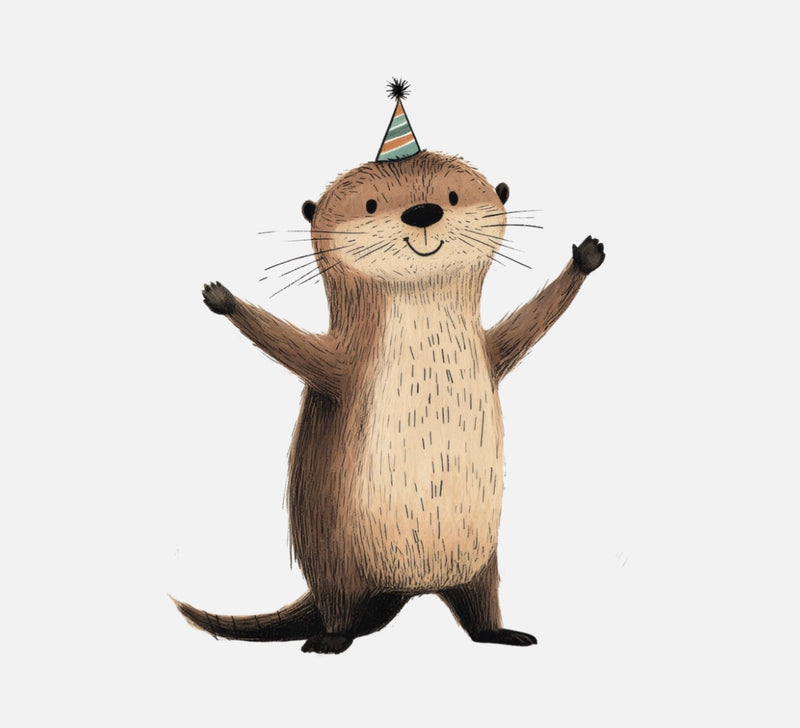 Bügelbild Nr. 309 Feiernder Otter
