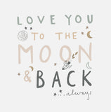 Bügelbild Nr. 459 Love you to the Moon gross