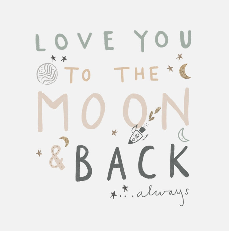 Bügelbild Nr. 459 Love you to the Moon gross