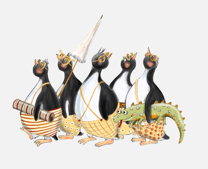 Bügelbild Nr. 155 Pinguine Baden
