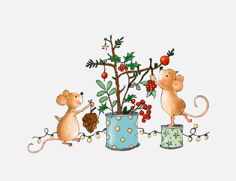 Bügelbild Nr. 310 Weihnachtmäuse