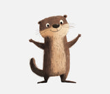 Bügelbild Nr. 26 umarmender Otter