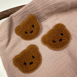 Chenille Patch Bär dunkelbraun