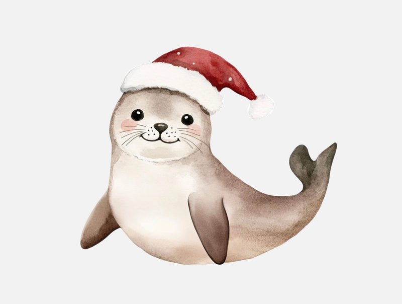 Bügelbild Nr. 359 Robbe Weihnachten