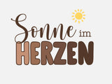 Bügelbild Nr. 68 Sonne im Herzen