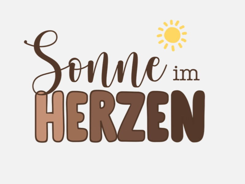 Bügelbild Nr. 68 Sonne im Herzen