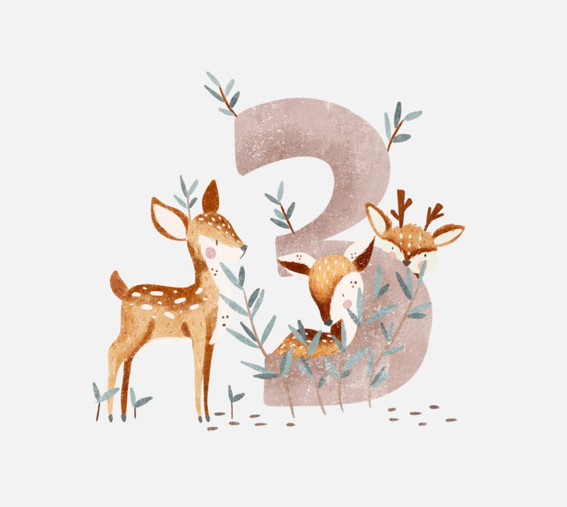 Bügelbild Nr. 76 3 mit Rehe