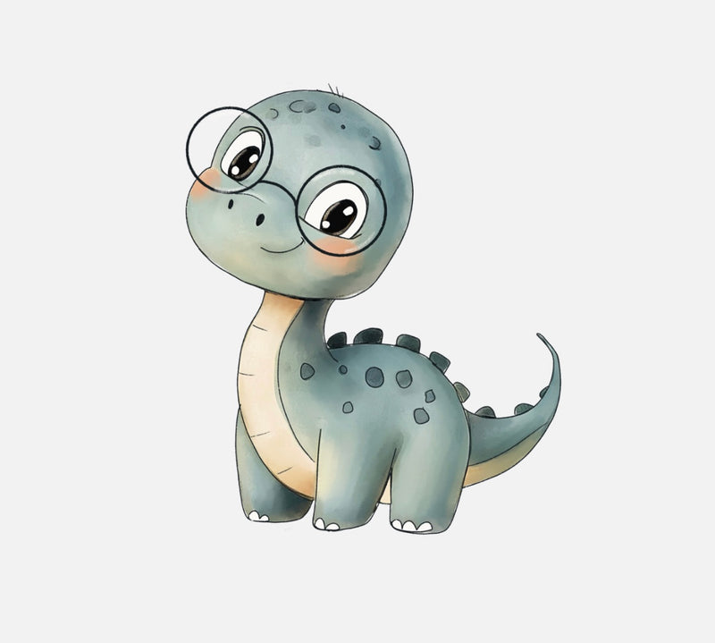 Bügelbild Nr. 347 Dino mit Brille