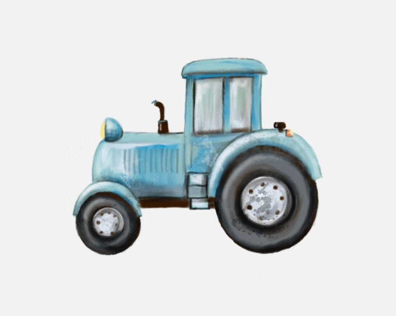 Bügelbild Nr. 2091 Blauer Traktor