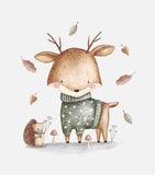 Bügelbild Nr. 128 Herbst Tiere
