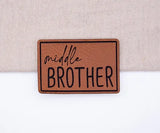 Kunstlederlabel middle Brother