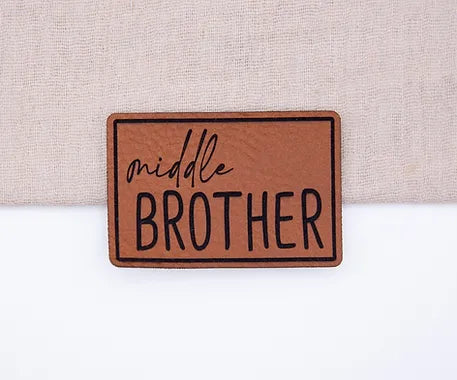 Kunstlederlabel middle Brother