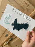 Bügelbild Nr. 57 Dino und Blatt