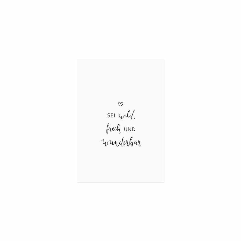 Postkarte frech, wild