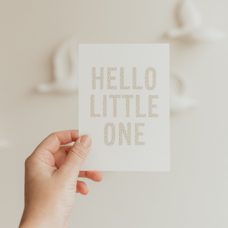Postkarte Hello little one