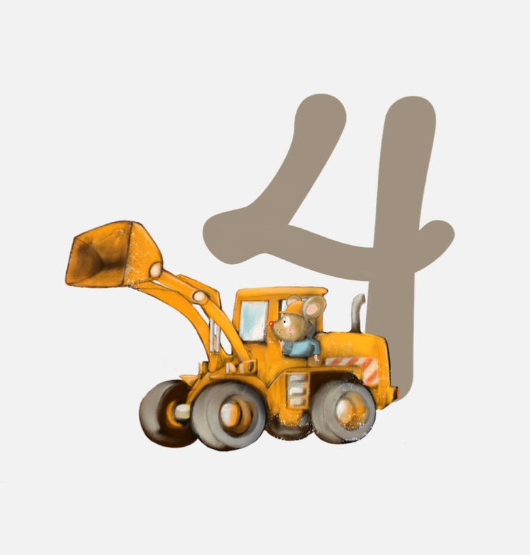 Bügelbild Nr. 79 Bagger 4 gross