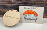 Bügelbild Nr. 168 Sushi gewichte heber