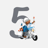 Bügelbild Nr. 84 Polizei Motorrad 5 gross