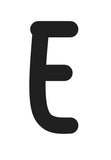 Bügelbild Buchstabe schwarz