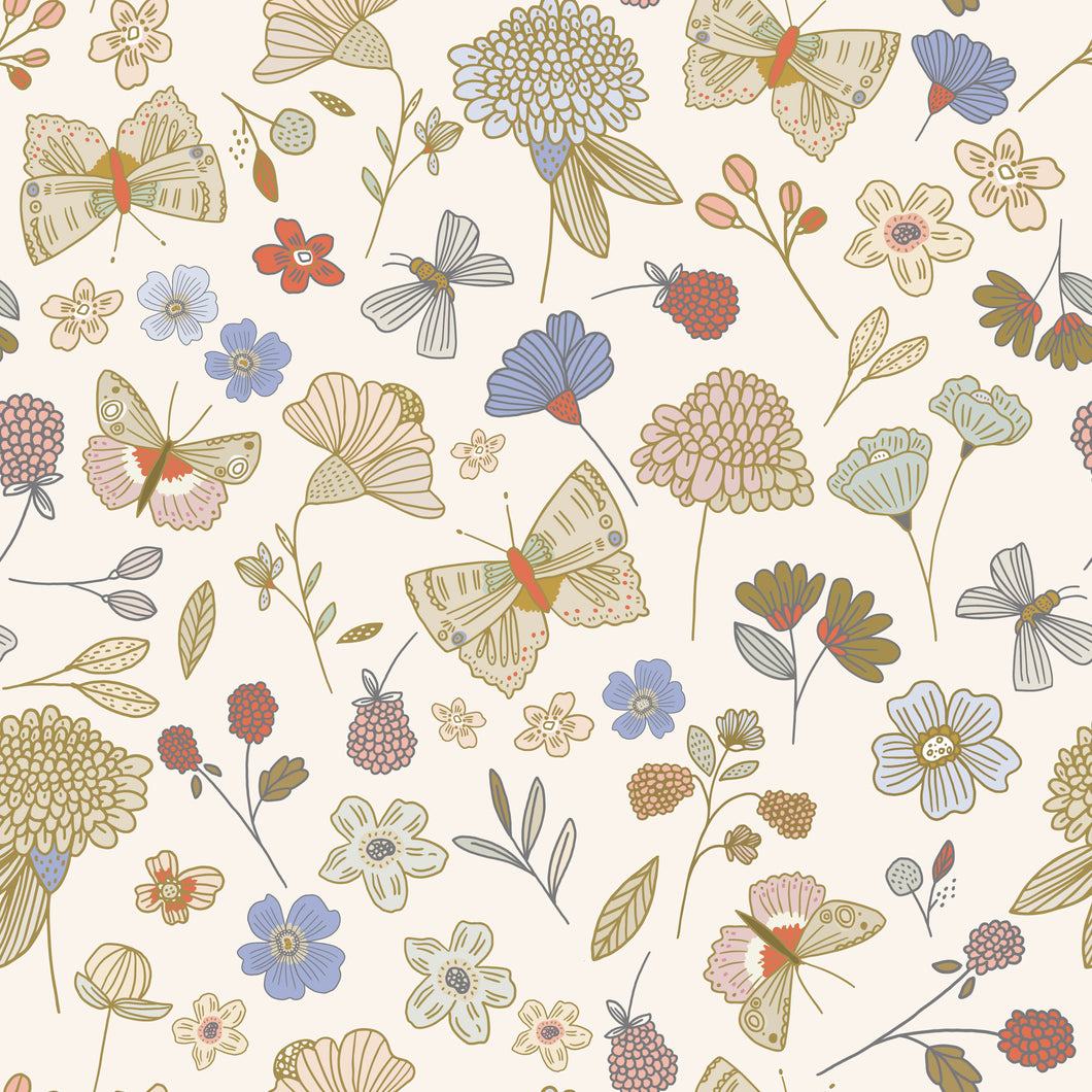 Blumenwiese beige