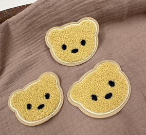 Chenille Patch Bär beige