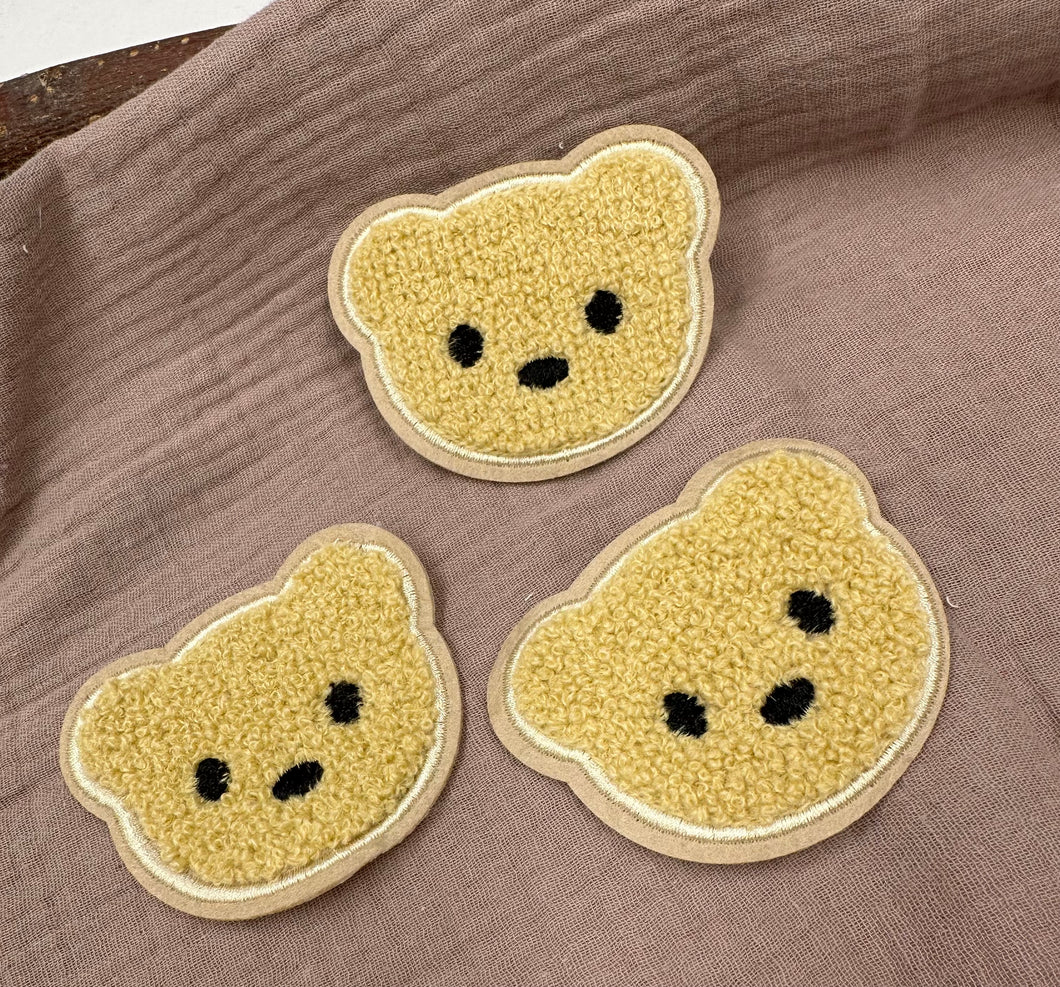 Chenille Patch Bär beige