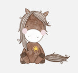 Bügelbild Nr. 1016 Pferd mit Sonne im Herzen