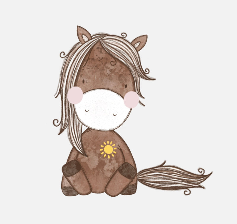 Bügelbild Nr. 1016 Pferd mit Sonne im Herzen