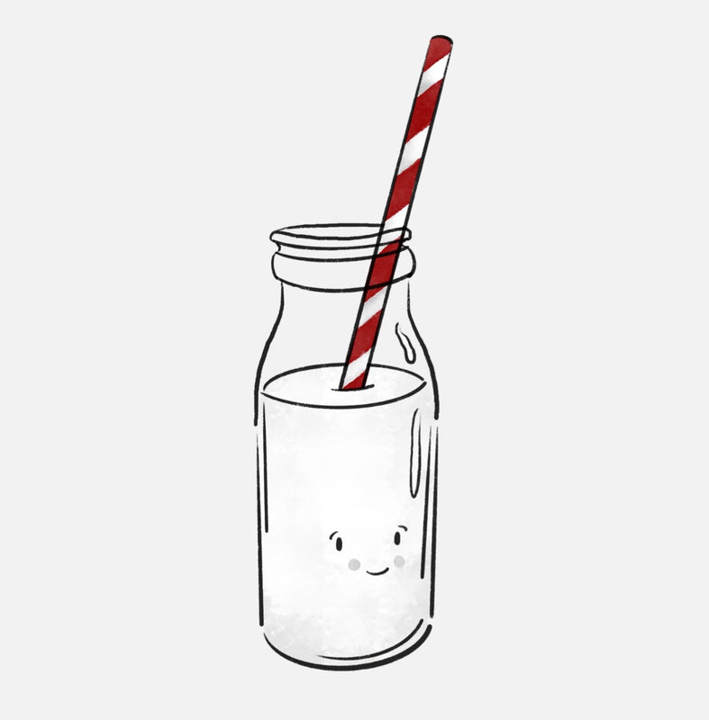 Bügelbild Nr. 171 Glas Milch