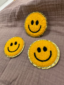 Chenille Patch Smiley gelb