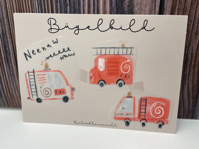 Bügelbild Feuerwehr Set