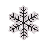 Kunstleder Schneeflocke Silber