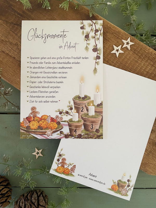 Postkarte Glücksmomente Advent