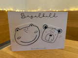 Bügelbild Nr. 40 Frosch und Bären Kopf