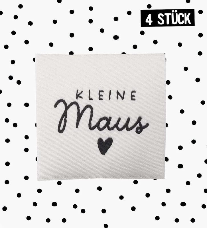 Weblabel Kleine Maus 4Stck.