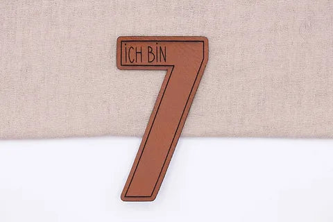 Kunstlederlabel ich bin 7