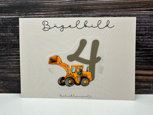 Bügelbild Nr. 89 Bagger 4