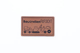 Kunstlederlabel Baustellen Aufsicht