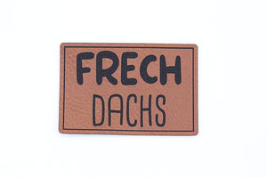 Kunstlederlabel Frechdachs