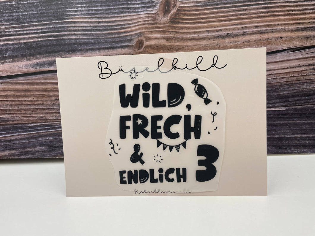 Bügelbild 3 Geburtstag